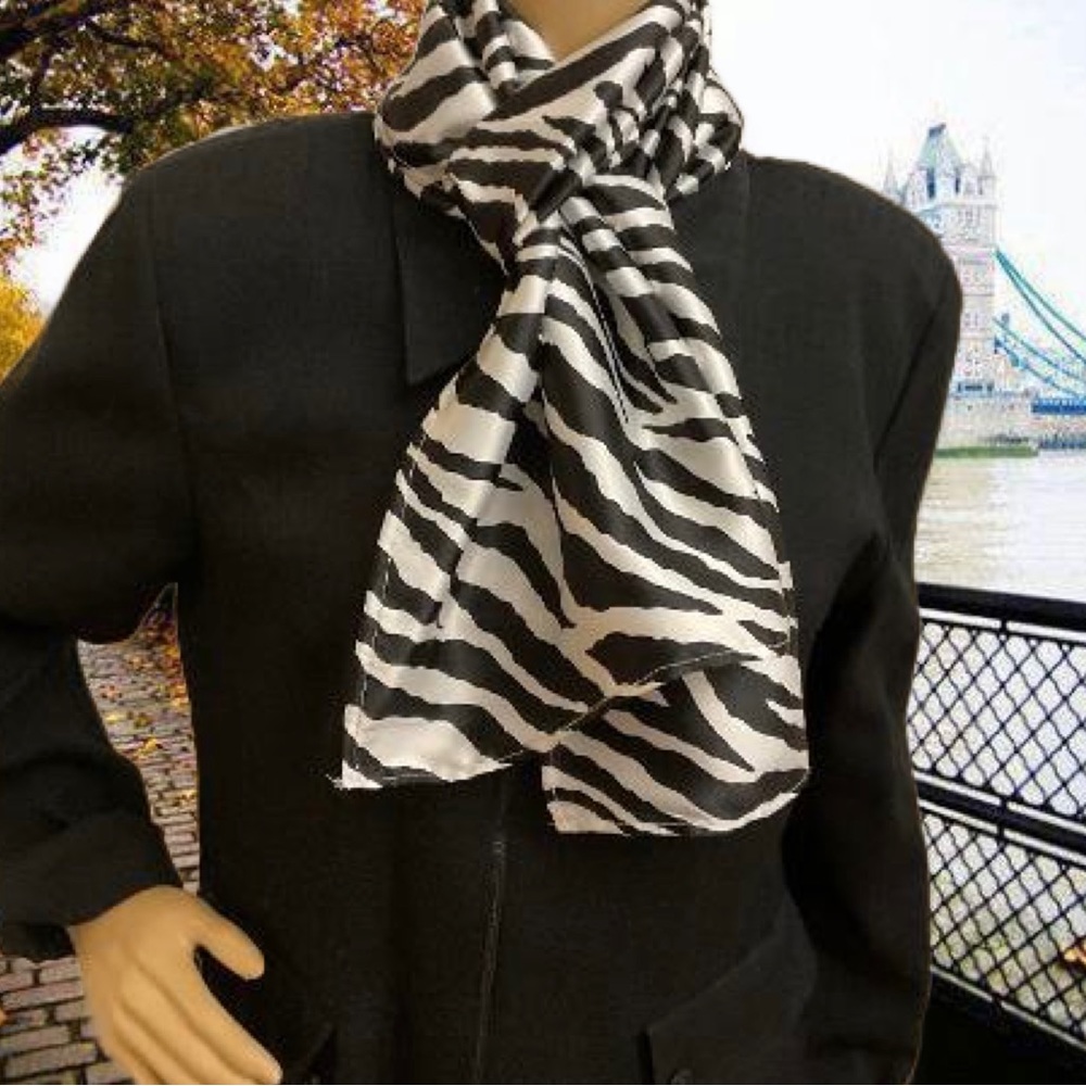 Exotica Luxe Zebra Print Wrap Scarf NWT